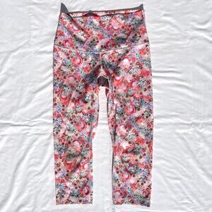 Wunder Under Flowabunga Crop Leggings Womens 8 Pink Floral